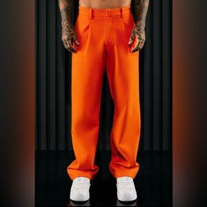 Orange trouser pants